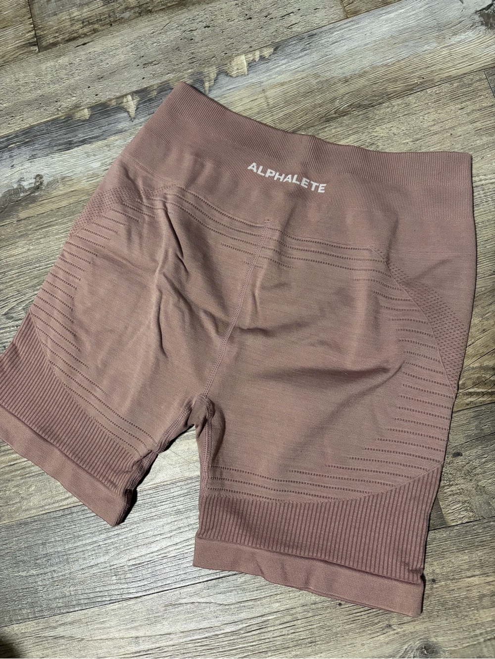 Alphalete Ozone Mauve Compression Shorts in Mauve